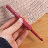 Cushioned Handles Red Soft Rubber Grip Premium Aluminum Knitting Needles Crochet Hooks  Mom's Gift