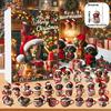 Dachshund Advent Calendar 2025 24 Days Christmas Countdown Calendar with Funny Cup Dachshunds Pendants Collectible Acrylic Xmas Tree Ornaments Set