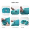 Soft Press To Inflate Pillow U-Shaped Neck Support Cushion Relaxation Neckrest Pad  Airplane