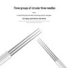Комплект из 3 игл для тумана: Оригинальные круглые иглы для вышивки и татуировок для бровей - упаковка из 3 шт.