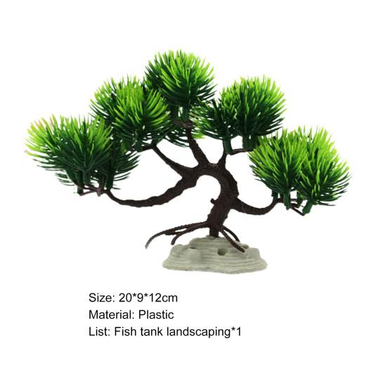 Artificial Aquatic Plant Realistic Shape Decorative Plastic Crafts Simulation Tree Aquarium Decoration