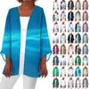 Women's Casual Fashion Retro Printed Lightweight Medium Length Jacket Cardigan