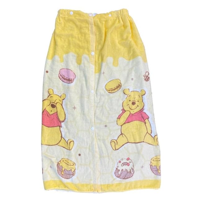 Marushin 80cm Wrap Disney Winnie the Pool UV for Girls and Perfect for Swimming and the Product 2095011500 Towel, Pooh, Kids' Towel, Protection, Boys,