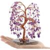 Crystal Money Tree Natural Healing Amethyst/Lapis Lazuli Tumbled Gemstone Stones Money Tree, Feng Shui Ornaments Home Decoration for Wealth and Luck