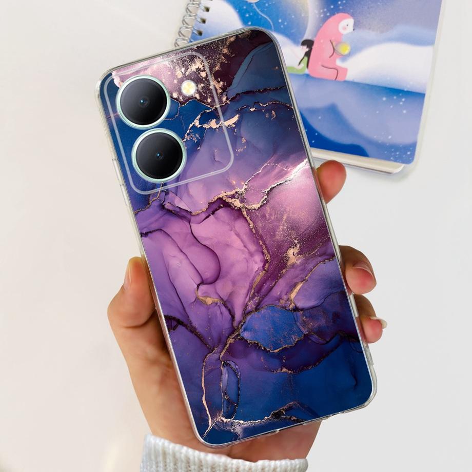 Чехол для Vivo Y78 Vivo Y78 Plus 5G Мягкий ТПУ Силиконовый Capa Coque Для Vivo V29 Lite V2244 Задняя Крышка Милый Кот Мультяшный Девичий Etui