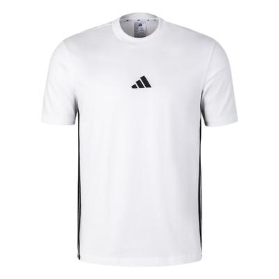 Футболка Essential Striped Crew Neck Logo Drop Shoulder Short Sleeve T Shirt Men Tops White Black JY8563
