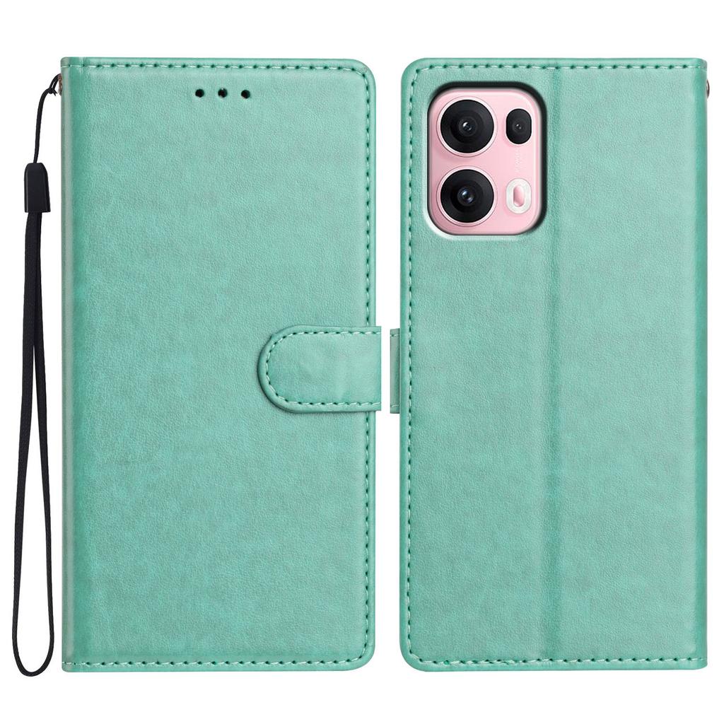 For Oppo Reno13 Pro 5G Leather Case Wallet Stand Phone Cover with Handy Strap