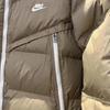 Nike Куртка-пуховик средней длины с капюшоном и молнией, мужская куртка цвета хаки, кедровый парус DV1134-247