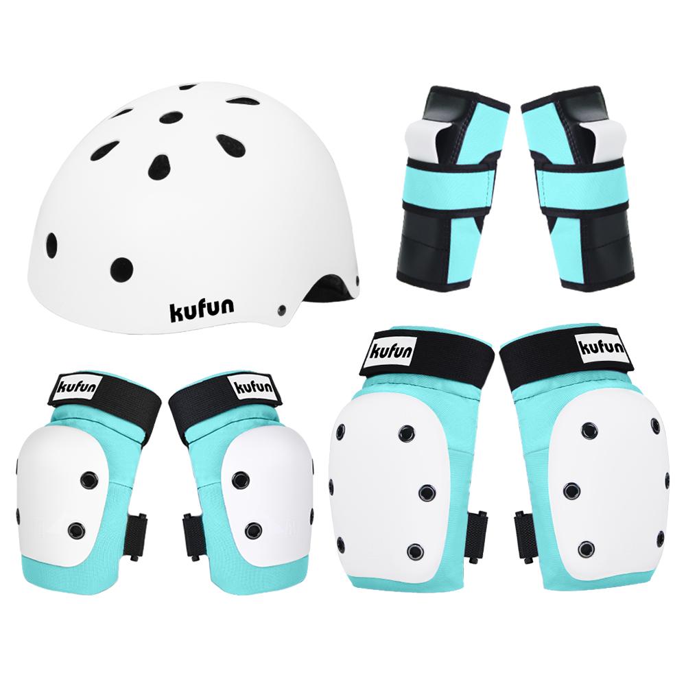 KUFUN Sport защитный комплект наколенник локоть скейтборд катание на коньках девочки мальчики розовый мужчины женщина протектор роликовые коньки жесткий
