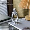 Nordic Minimalist Silver Thinker Sculpture for Home and Hotel Decor