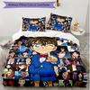 3pcs Duvet Cover Set (1*Duvet Cover + 2*Pillowcase, Without Core), Detective Conan Print Soft All‑Season Bedding Set, Home Bedroom Decor Gift