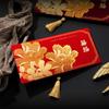 Ткань с цветочным узором Свадебный красный конверт Горячее тиснение Китайский стиль Пакет для Праздника Весны с кисточкой Традиционный ХунБао