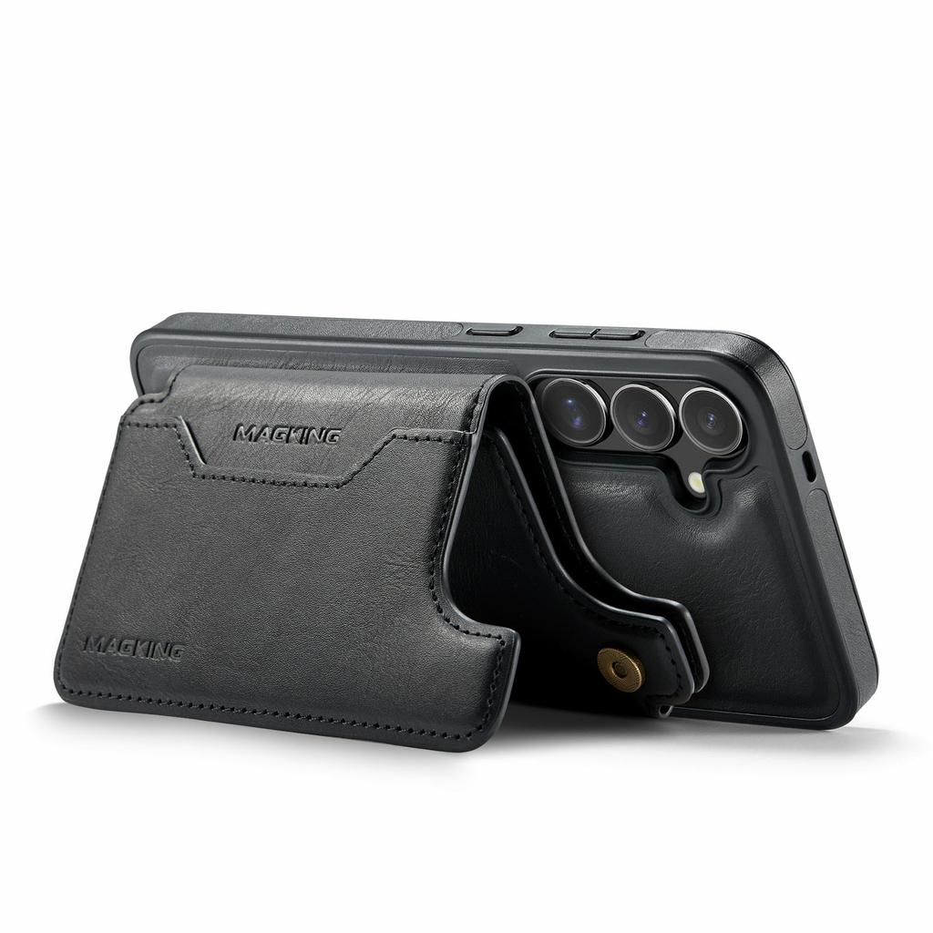 MAGKING K3 Series For Samsung Galaxy S25 FE Case Compatible with MagSafe Wallet PC+TPU+PU Phone Cover