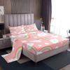 Cartoon Rainbow Pattern Mattress Four-Piece Bedding Set Bedroom Dormitory Bedding Decoration