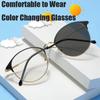 Модные фотохромные очки с круглой оправой для мужчин, солнцезащитные очки с защитой от синего света, меняющие цвет, для женщин и мужчин, солнцезащитные очки