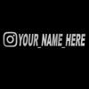 Имя пользователя Персонализированные виниловые наклейки Instagram Мотоцикл для Instagram FACEBOOK Потребности в настройке Примечания Наклейка на автомобиль