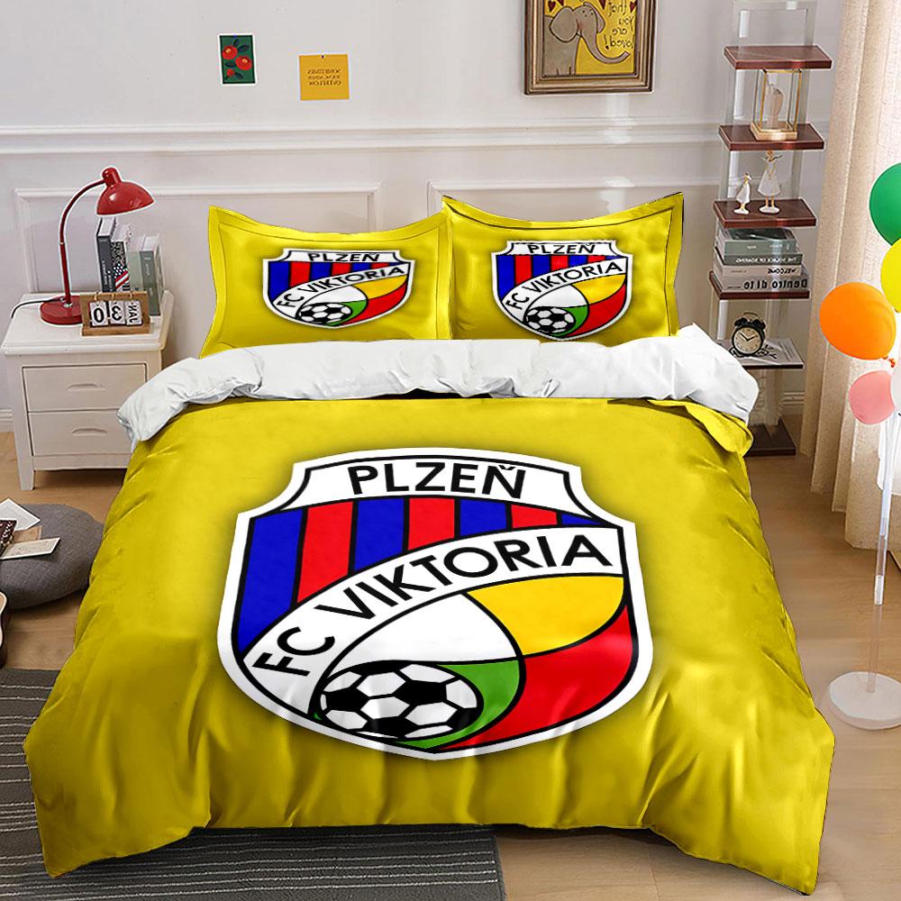 "FC Viktoria Plzen Bedding Set" Bedding Duvet Cover Set Duvet Cover Pillowcases (1 * Duvet Cover 2 * Pillowcases, without duvet insert)