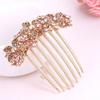 Металлический гребень для волос с семью зубцами и стразами и шпилька - корейский стиль