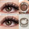 FUNSACHY 1 пара корейских линз цветные контактные линзы для глаз натуральные круглые черные коричневые линзы красивый цвет зрачка контактные линзы для глаз