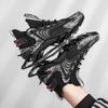 Мужские осенние кроссовки Flyknit больших размеров с воздушной подушкой для увеличения роста