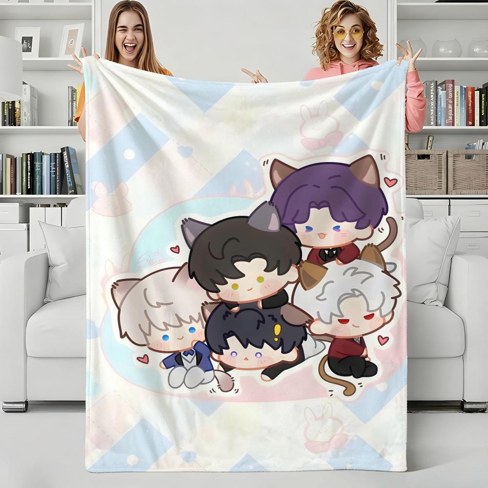 Game L-Love and Deepspaces Throw Flannel Blanket Perfect for Sofa Office Bed Travel Sleep Read Relax Camping four season use