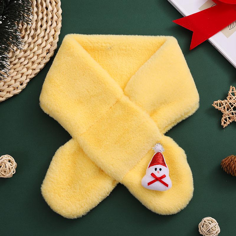 Kids' Plush Cartoon Winter Snood: Christmas Gift Scarf