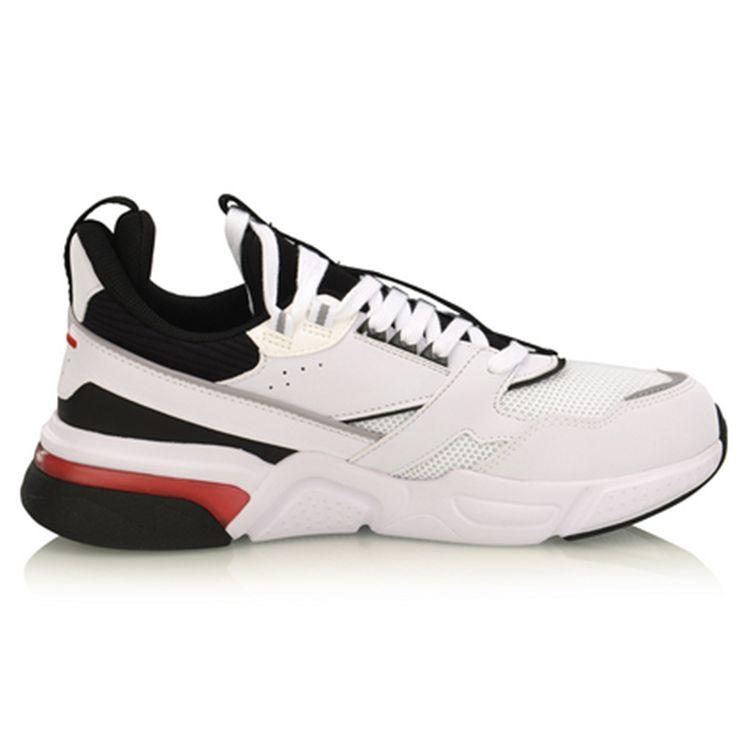 Li Ning 001 Классические универсальные прочные сбалансированные низкие кроссовки для папы Мужские кроссовки Черный Белый AGCP021-2