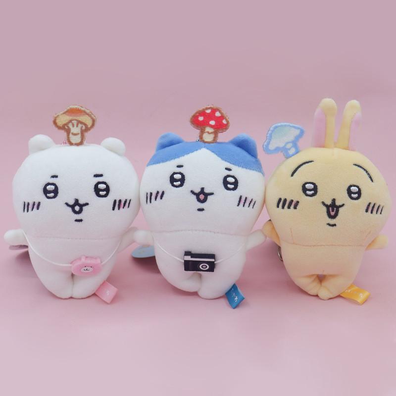 Очаровательный плюшевый брелок в виде медвежонка-гриба Чиикавы, идеально подходящий для любителей милых животных