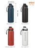 CB Japan Ultramarine Blue Water Bottle, 640ml, Direct Drinking Stainless Steel Bottle, Vacuum Insulated K2 Sports Bottle, SANTECO