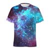 Футболка с красочным рисунком галактики и космоса, мужская летняя, с круглым вырезом и коротким рукавом, с 3D-принтом, со звездным небом, свободная уличная футболка