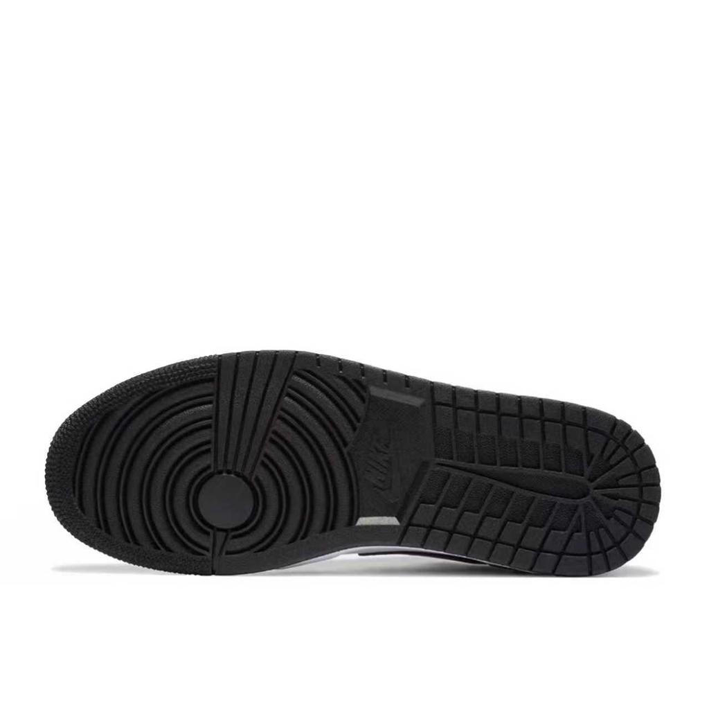 Jordan Air Jordan 1 Slip Resistant Abrasion Resistant Low top Vintage Basketball Shoes Unisex White Black 553558-081(Team661-)