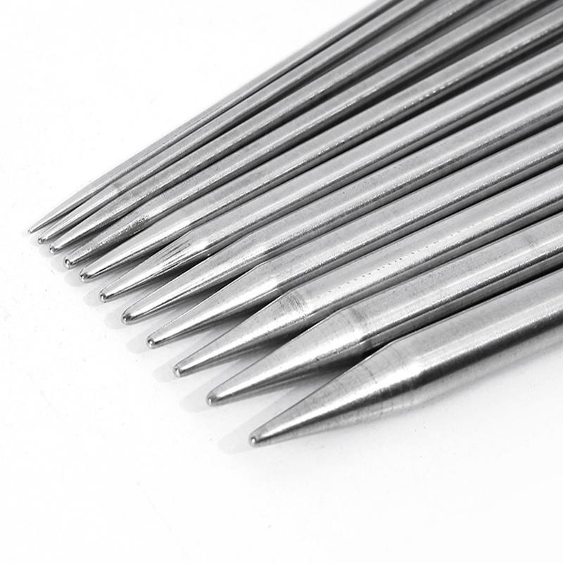 25cm/35cm Knitting Needles Stainless Steel Crochet Hook Tool Single Pointed Knitting Needles