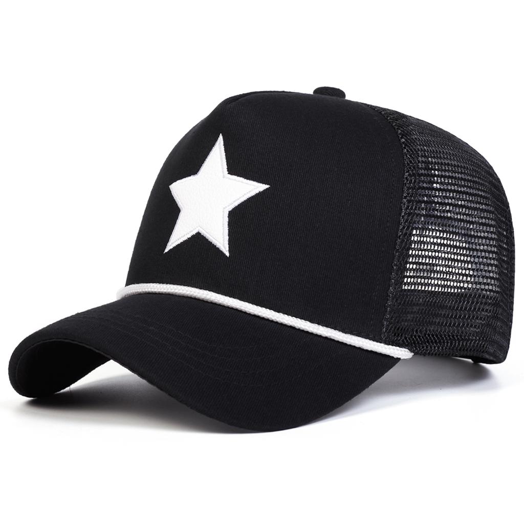 Мужская бейсболка с вышивкой пентаграммы, сетчатая шляпа, уличная регулируемая солнцезащитная шляпа для отдыха, весна-осень, путешествия, туризм, пляжный отдых