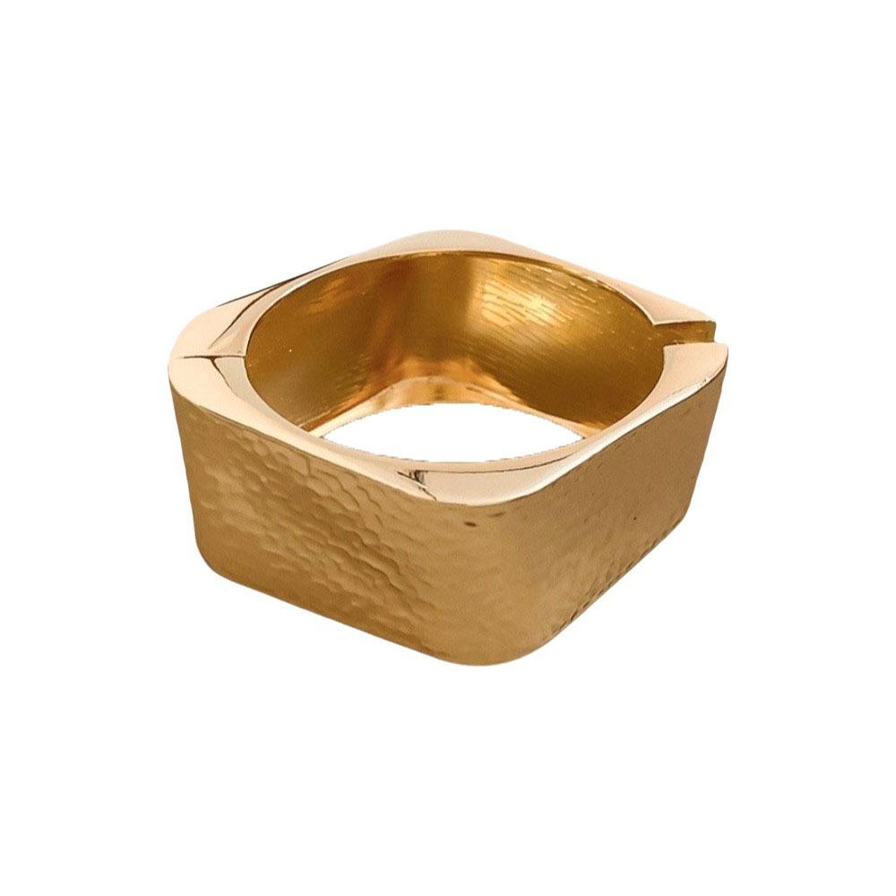 Zinc Zinc Zinc Alloy Metal Bracelet Geometry Wide Side Bangle Retro Open Bangle  Gift