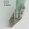 Sturdy Hinges for Glass Shelves and Bathroom/Kitchen Glass Panels (2 PCS)