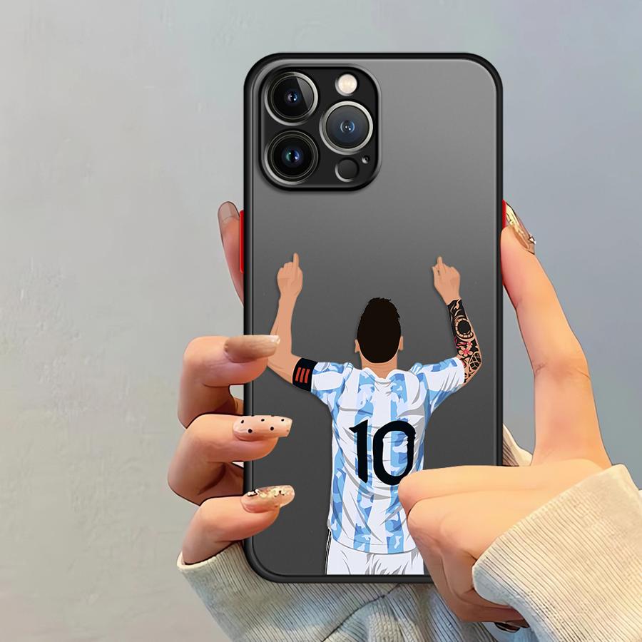 Футбольный Номер 7 10 Чехол Задняя Крышка для Телефона для iPhone 17 Pro Max 12 16 Plus Air 11 15 7 8 SE XS XR 14 13 Mini