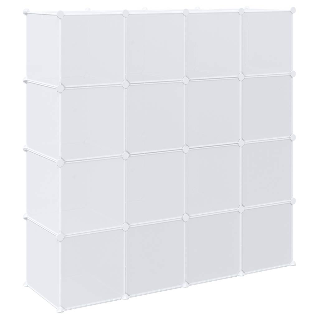 Cube Storage System with 16 Cubes and Hanging Rods PP