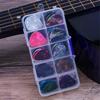 100 Pcs 0.46/0.71/0.96mm Gifts Shrapnel Ukulele Celluloid Electric Guitar Picks with Box Plectrum
