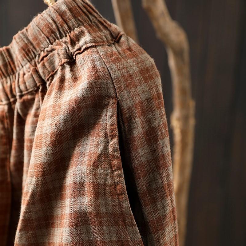 Johnature Женские клетчатые юбки Эластичная талия Пэчворк Кружево Летние Женские Повседневные Мягкие Юбки