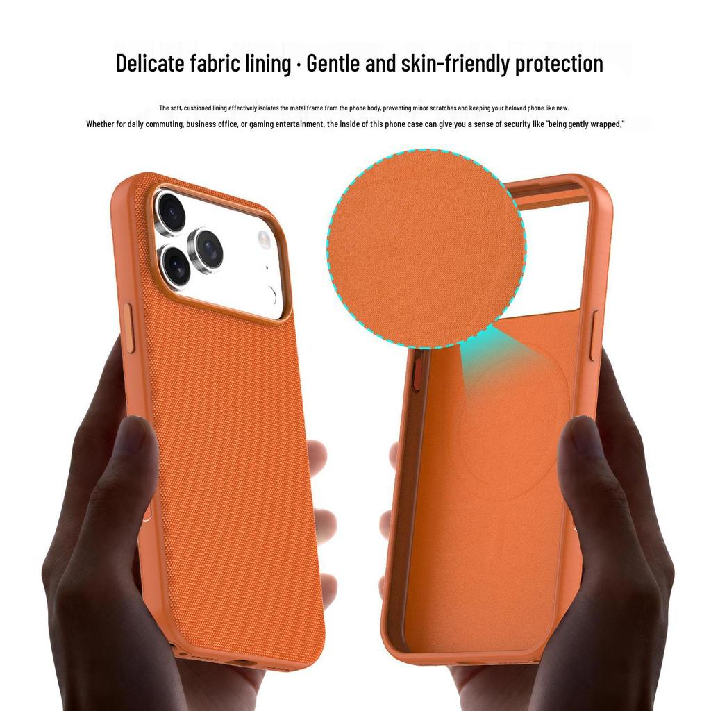 iPhone 17 Pro Max Magnetic Tech Fabric Case with AI Camera Button for Apple 16/15