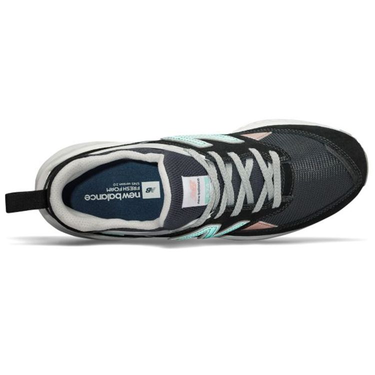 New Balance Nb 574 Sport V2 Mesh Fabric Synthetic Leather Suede Comfortable Low Top Lifestyle Shoes Men Sneaker Black Blue MS574GNB