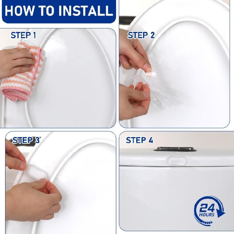 Сиденье для унитаза с шумопоглощающей подушкой, нескользящая резиновая подушка, основа с постоянным клеевым слоем, универсальное улучшение дома