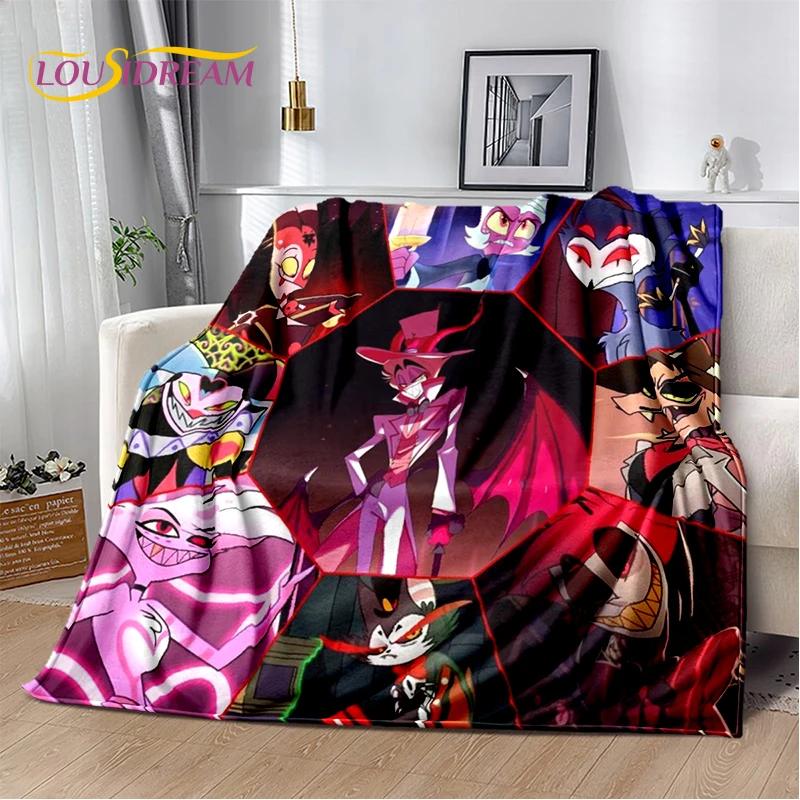 2026 New H-Helluva Boss Blitzo Cartoon Soft Blanket,Soft Throw Blanket for Home Bedroom Bed Sofa Picnic Travel Cover Child Gift