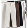 Commuter Crimped Nine-point Straight Pants Loose Corduroy Thick Material Casual Pants Women Autumn and Winter