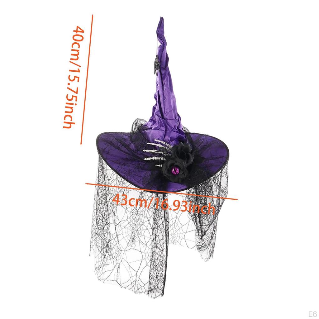Хэллоуин Ведьминская шляпа Фото реквизит Сувениры для вечеринки Многоцелевая Легкая в носке Шапка