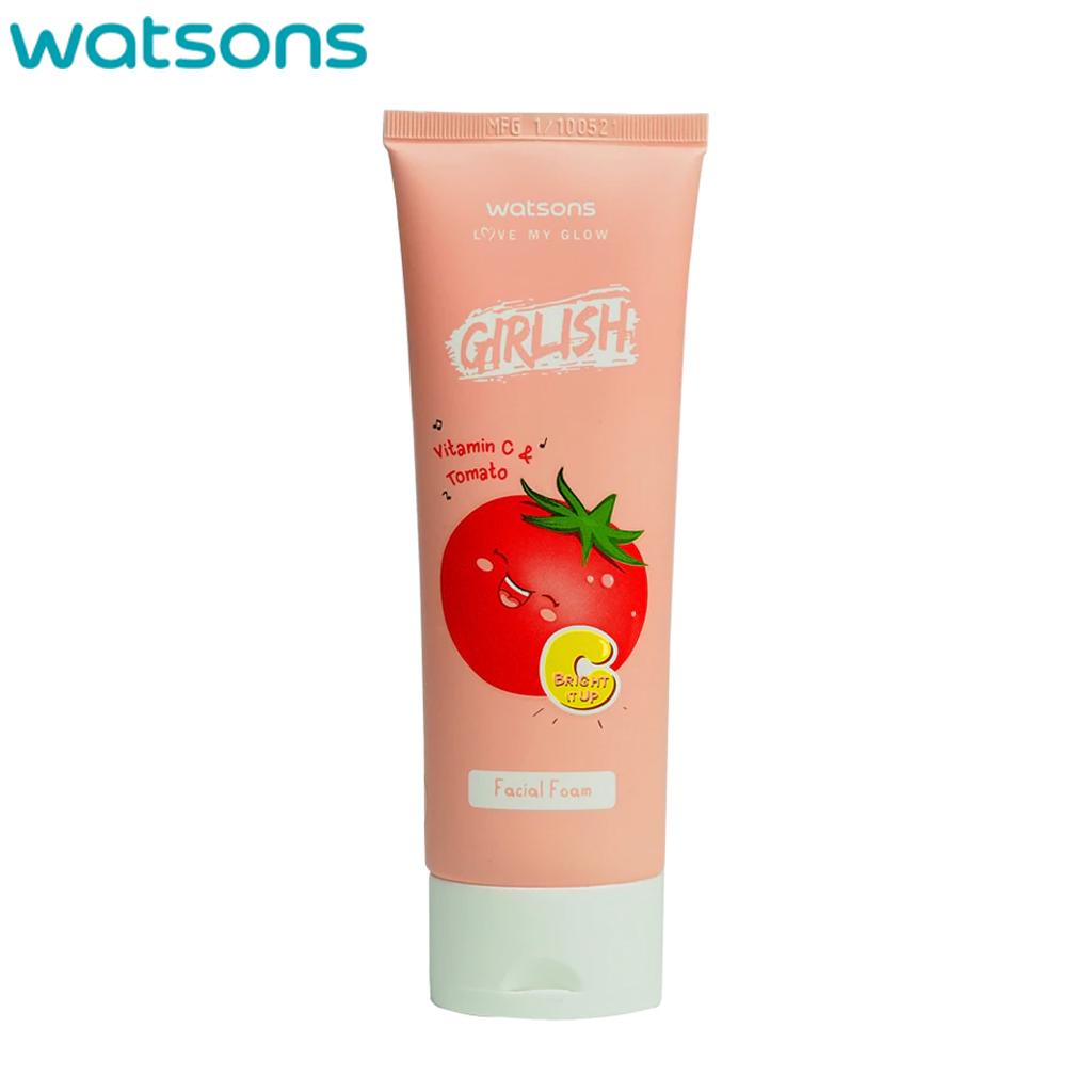 Watsons Пенка для лица Love my Glow Girlish с витамином С и томатами, Bright It Up, 100 мл.