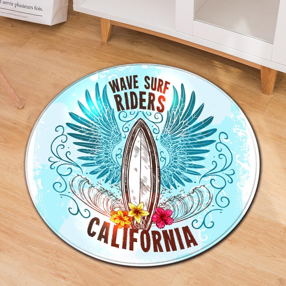 Коврик для гостиной, коврик для компьютерного стула, круглый противоскользящий современный креативный ковер с принтом пчелиных часов, детский ковер для спальни