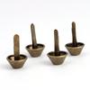 50Pcs Purse Handbag Cone Feet Nailhead Stud Spike Leather Craft Supplies (Brass 10mm)