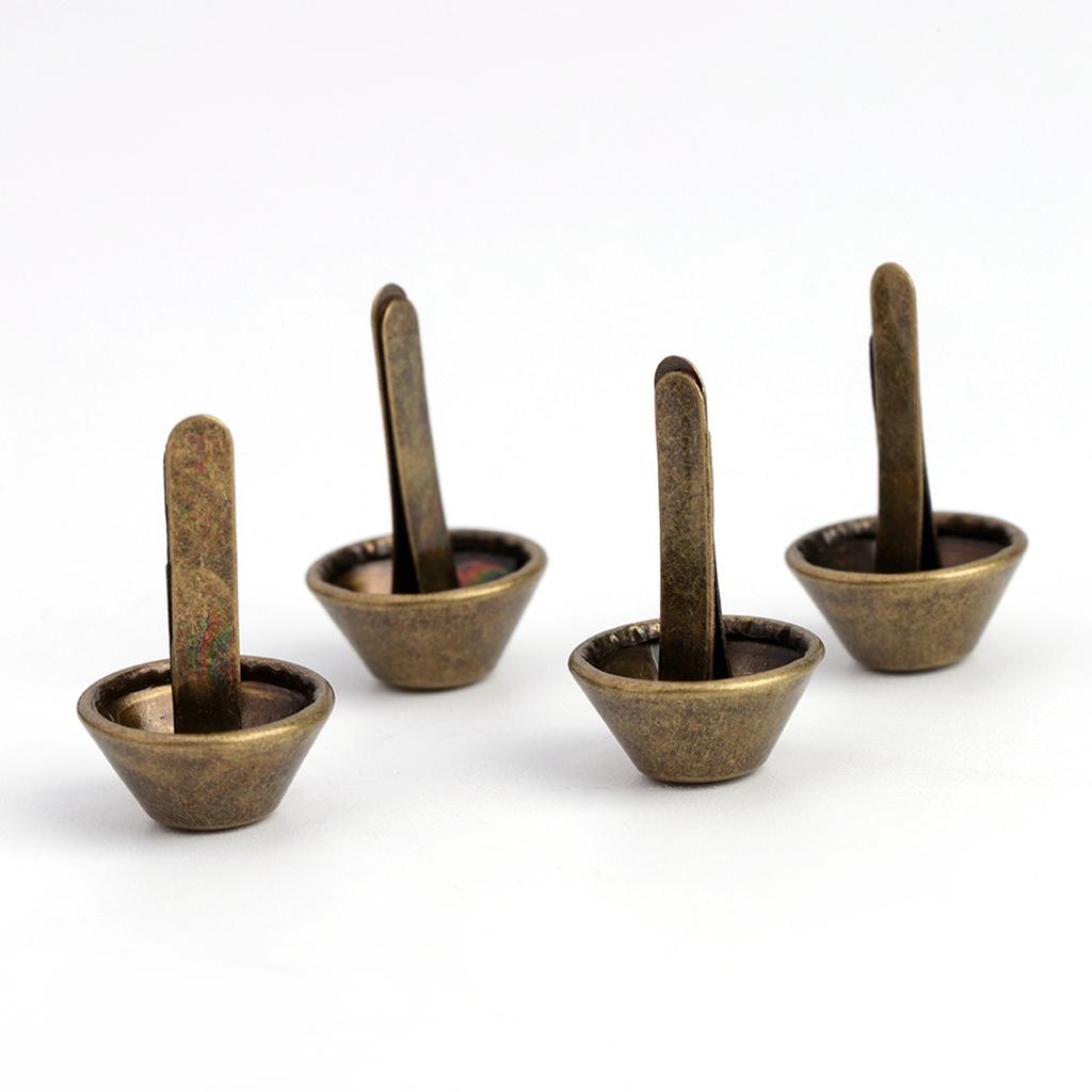 50Pcs Purse Handbag Cone Feet Nailhead Stud Spike Leather Craft Supplies (Brass 10mm)