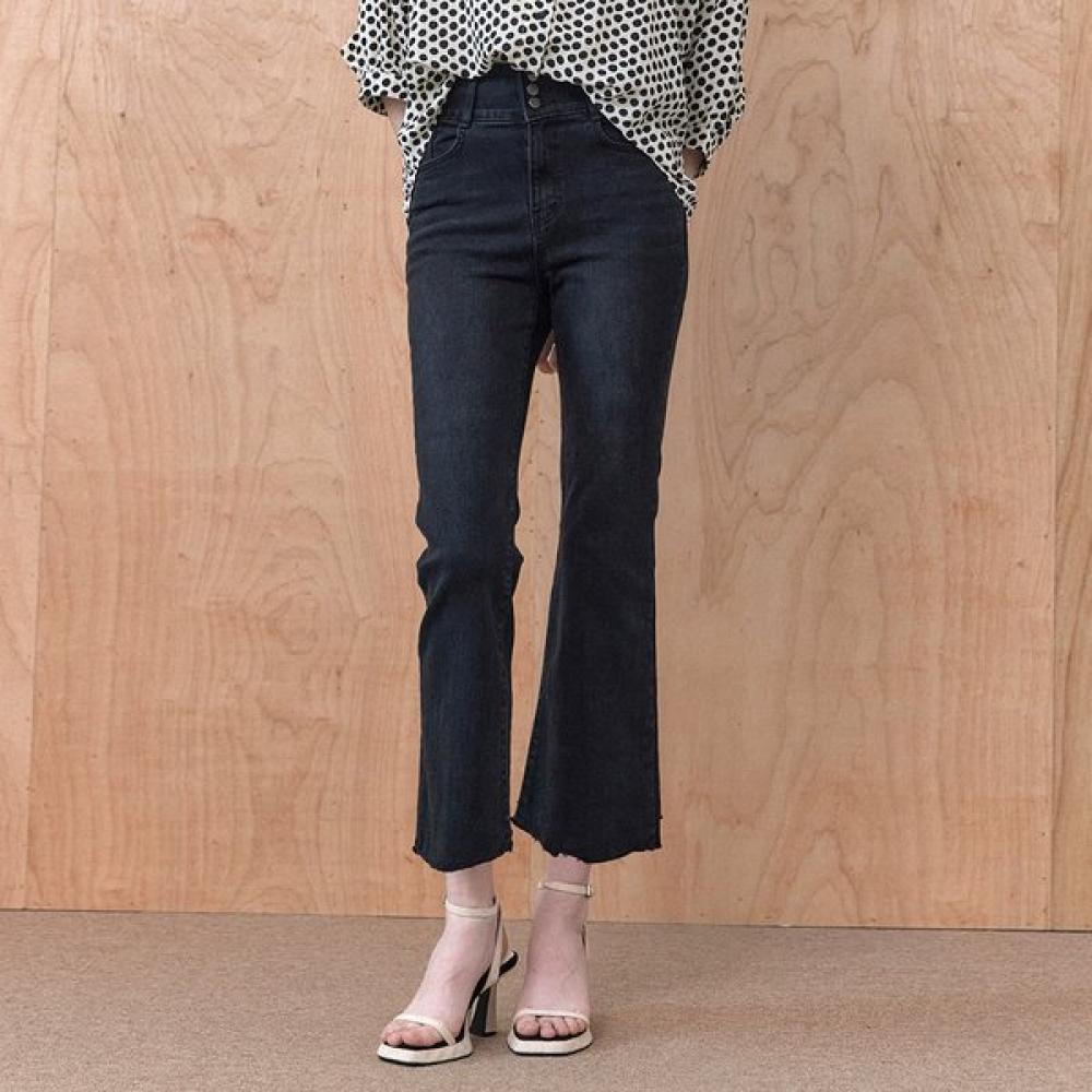 Maxza Wide Banding High Waist Semi Bootcut Denim Pants Zc10ql401on